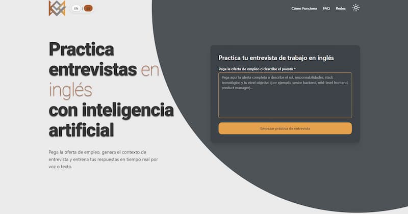 Vista previa del proyecto Ainoa Interview Coach